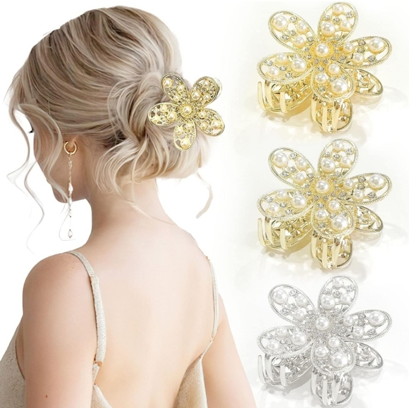 Flower Metal Claw Clips Bundle of 3 * Read Details - Picture 9 of 9